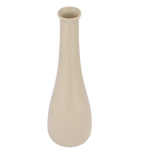 Cream White Narrow Neck Vase, White Donut Vase, Pampas Grass Vase Home-Decor Centrepiece,