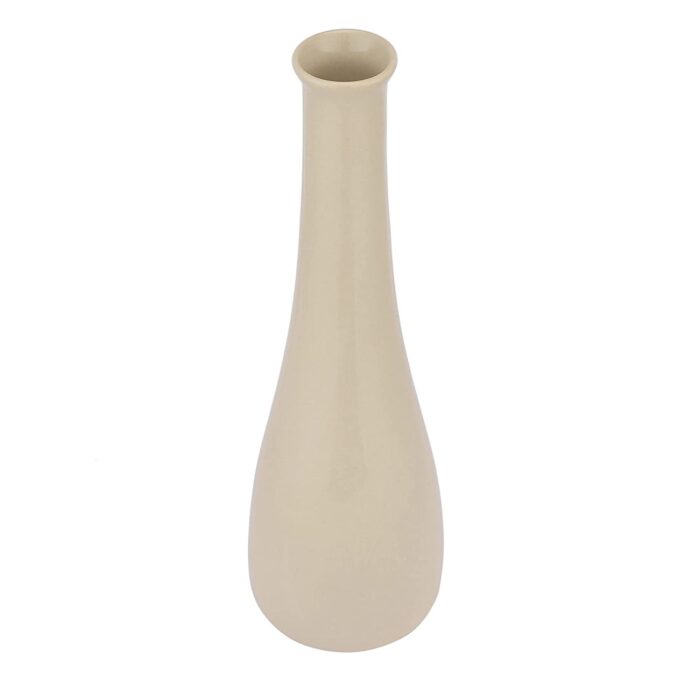 Cream White Narrow Neck Vase, White Donut Vase, Pampas Grass Vase Home-Decor Centrepiece,