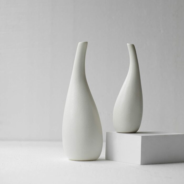 Ceramic Wave Vase - Modern Designer Flower Vase for Home Decor - Unique Hollow Vase Design - Ideal Gift for Living Room, Bedroom, and Centerpiece - Image 4