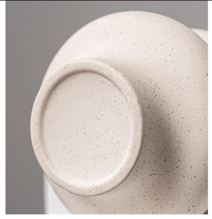 Ceramic Spiral Shape Vase, Modern Round White Home Decor Vases, Matte Decorative Flower Vase for Home - Image 6
