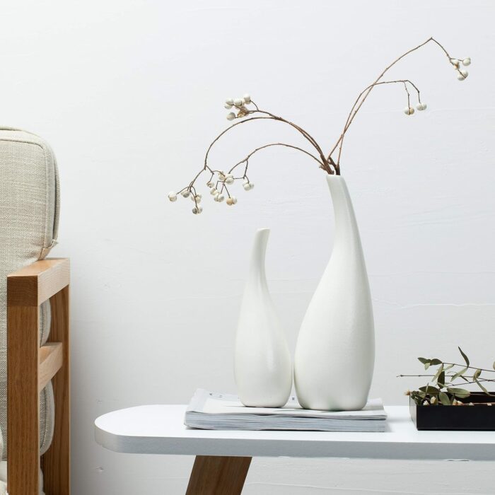 Ceramic Wave Vase - Modern Designer Flower Vase for Home Decor - Unique Hollow Vase Design - Ideal Gift for Living Room, Bedroom, and Centerpiece - Image 3