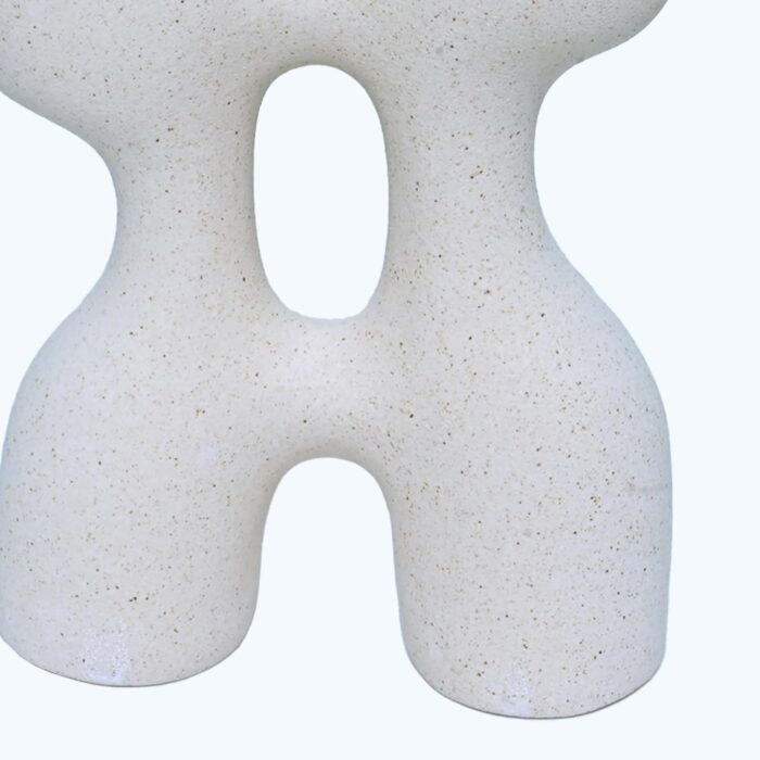 Modern Abstract Ceramic Vase – Dual Opening Minimalist Sculptural Decor for Pampas Grass or Dried Flowers - Image 4