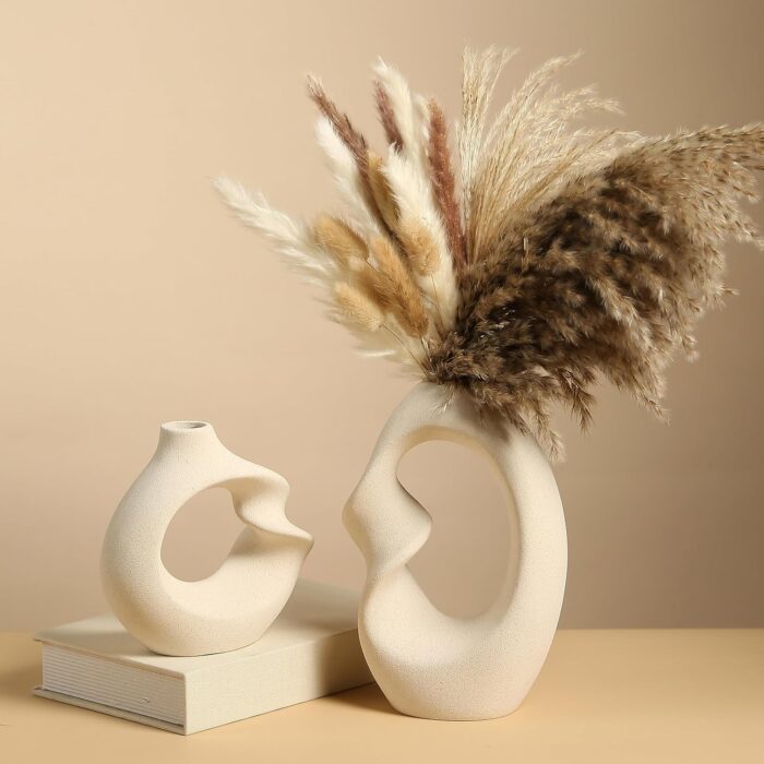 Ceramic Vase, Decorative Vase for Modern Home Decor, Vase for Dried Flowers & Pampas Grass - Image 2
