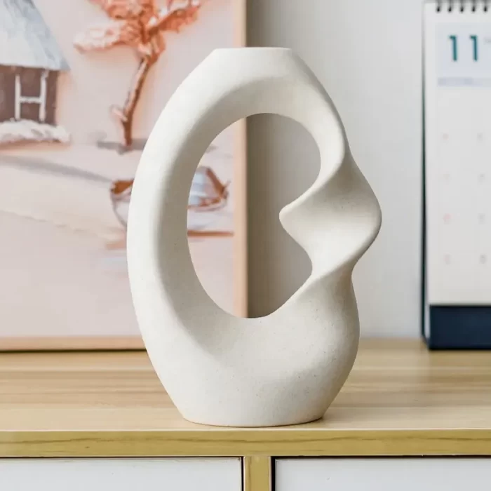 Ceramic Vase, Decorative Vase for Modern Home Decor, Vase for Dried Flowers & Pampas Grass - Image 5