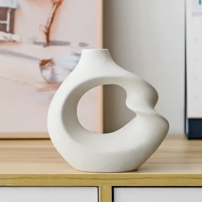 Ceramic Vase, Decorative Vase for Modern Home Decor, Vase for Dried Flowers & Pampas Grass - Image 6