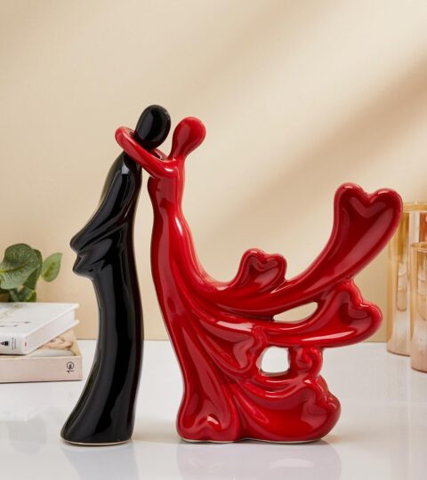 Love Couple Ceramic Statue for Home Decoration – Romantic Dancing Figurine Wedding Anniversary Gift