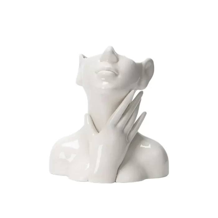 Ceramic Female Lady Face Vases, Home Decor Items, Flower Vastu Pampas Grass Premium Luxury Vases, Decoration Table Gift - Image 9