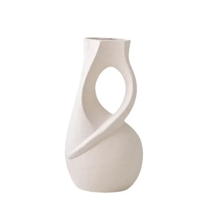 Modern Abstract Ceramic Vase – Sculptural Minimalist Matt Finish Vase for Home Living Room, Table, Office & Shelf Decor - Image 3
