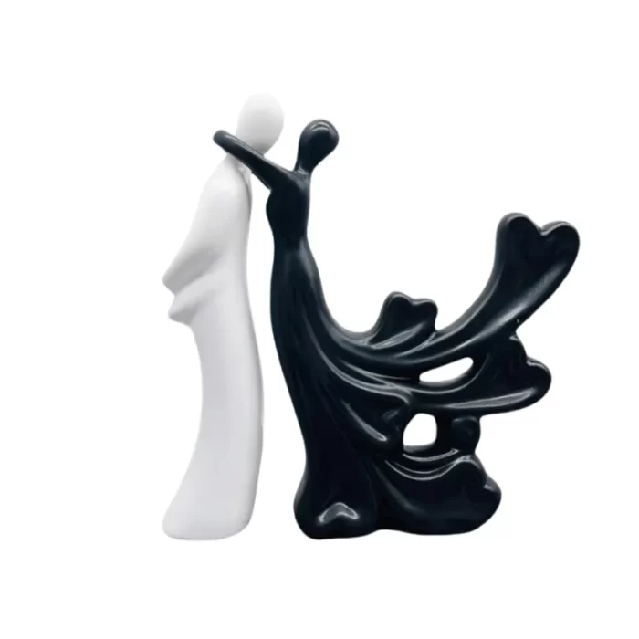 Love Couple Ceramic Statue for Home Decoration – Romantic Dancing Figurine Wedding Anniversary Gift - Image 3